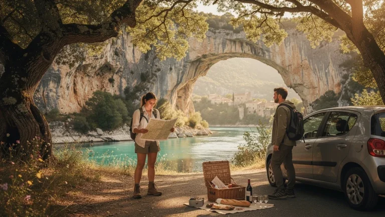 Erreur de partir vers les gorges sans déjeuner réservé à Pont-d'Arc près de Balazuc